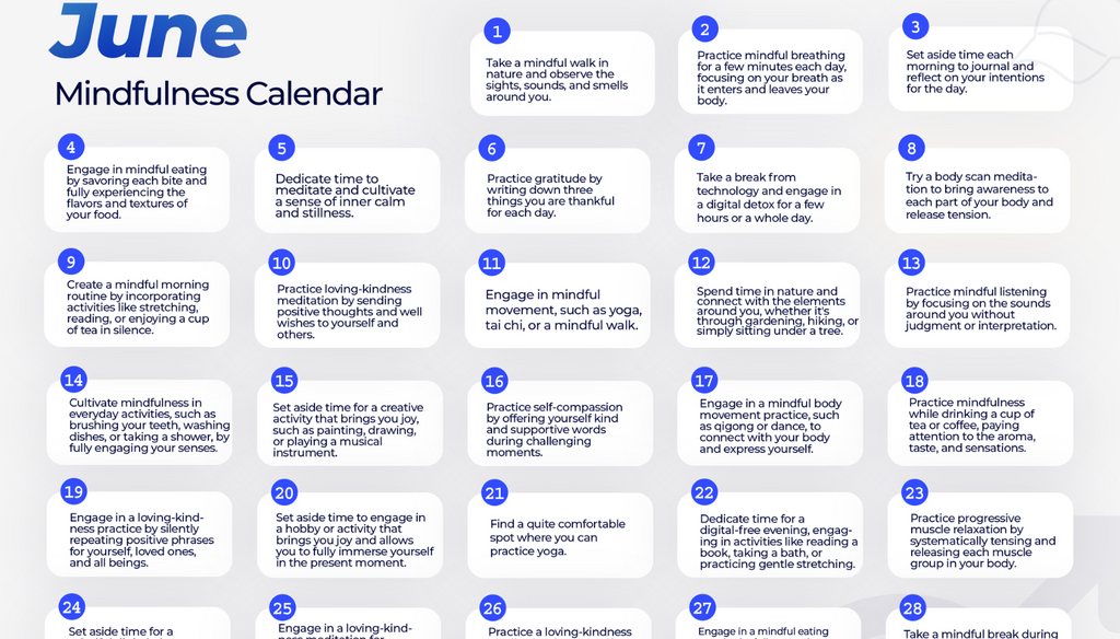 The June 2023 Mindfulness Calendar is Here!