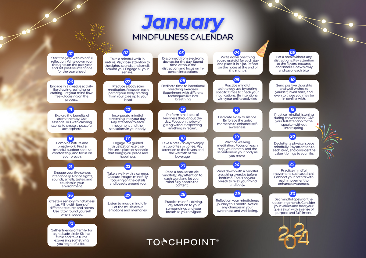 The January 2024 Mindfulness Calendar is Here! TheTouchPoint Solution™