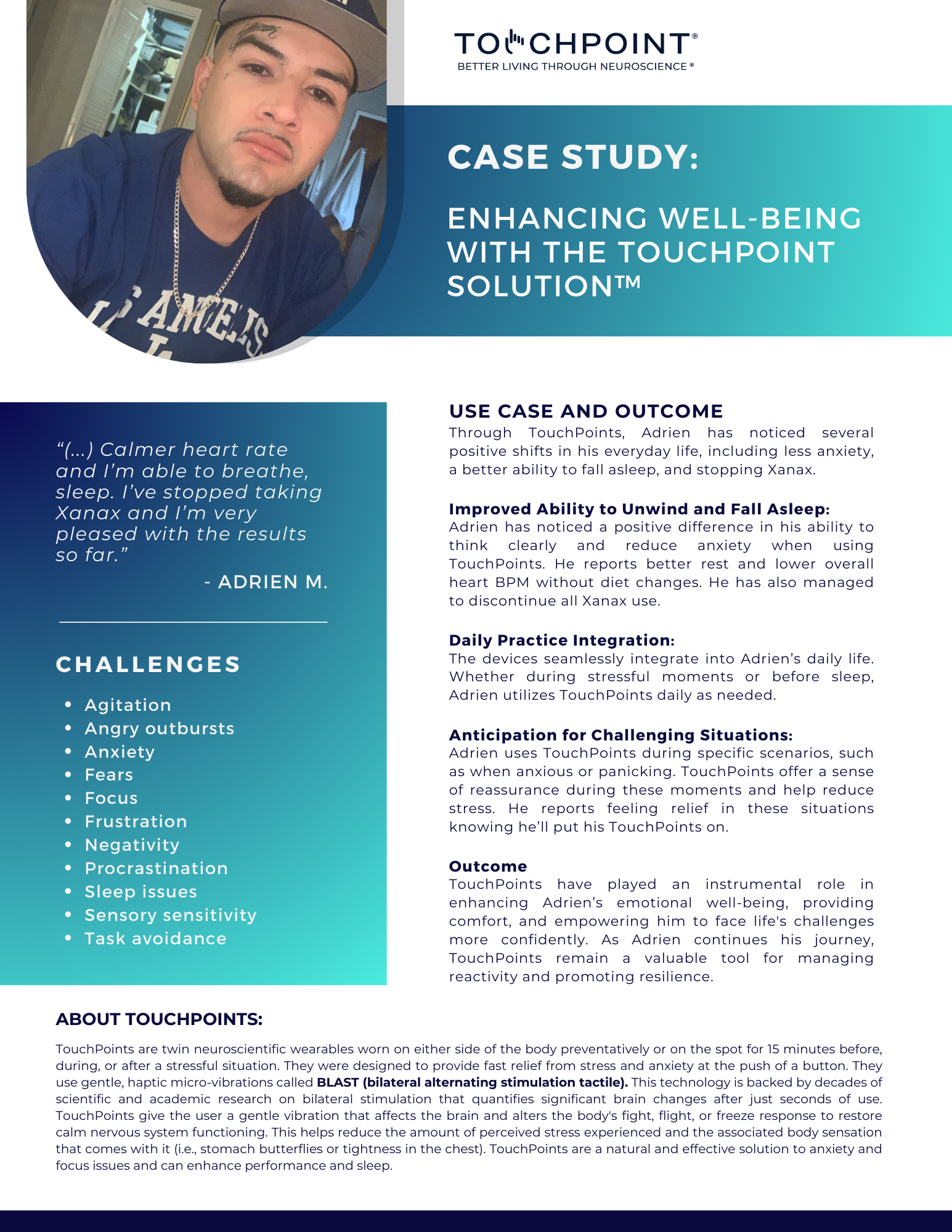 Case Study: Reducing Anxiety through Touchpoint Solution™