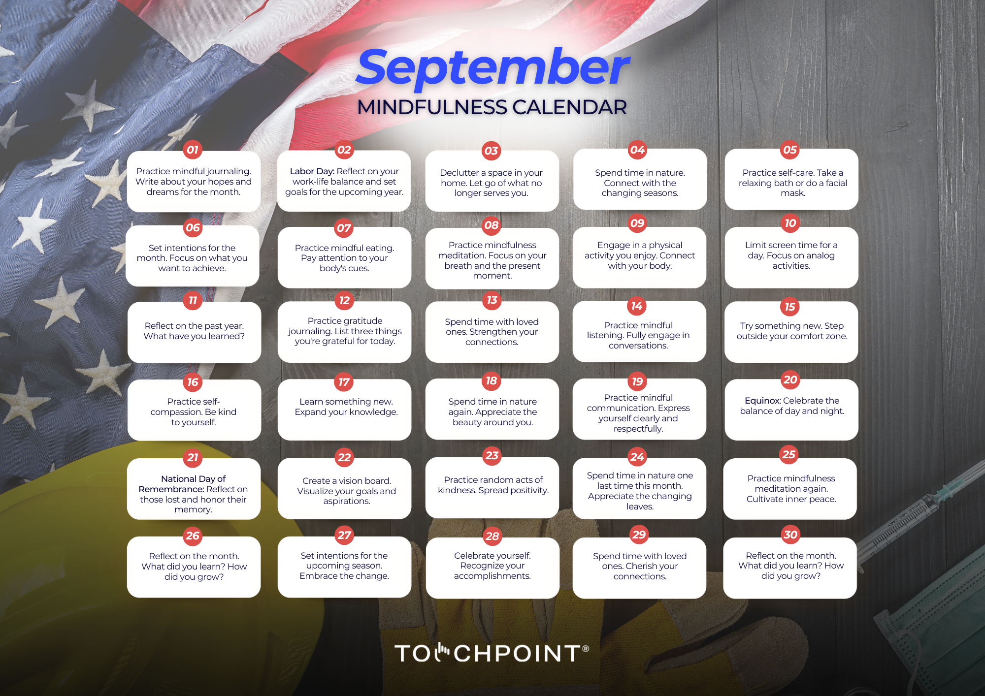 The September Mindfulness Calendar is Here!