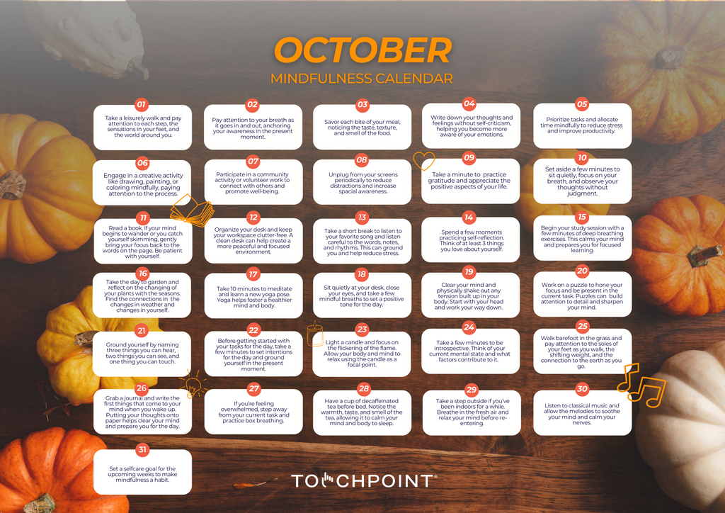 The October 2023 Mindfulness Calendar is Here!